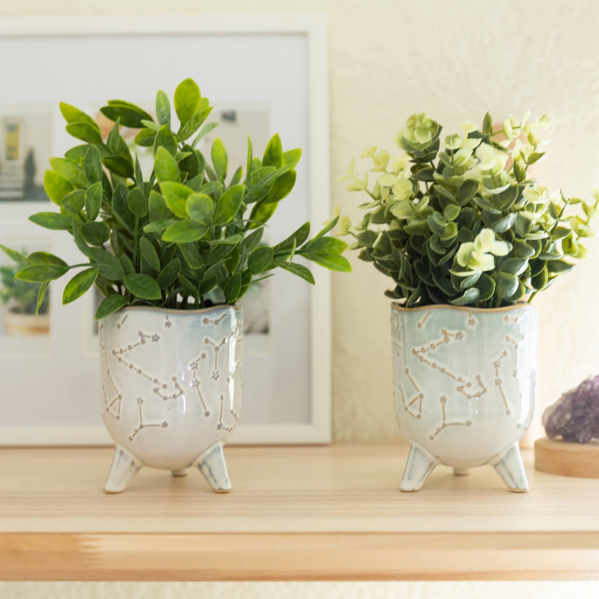 Flora Bunda® Tea Leaf In 3" Ivory Constellation Footed Set